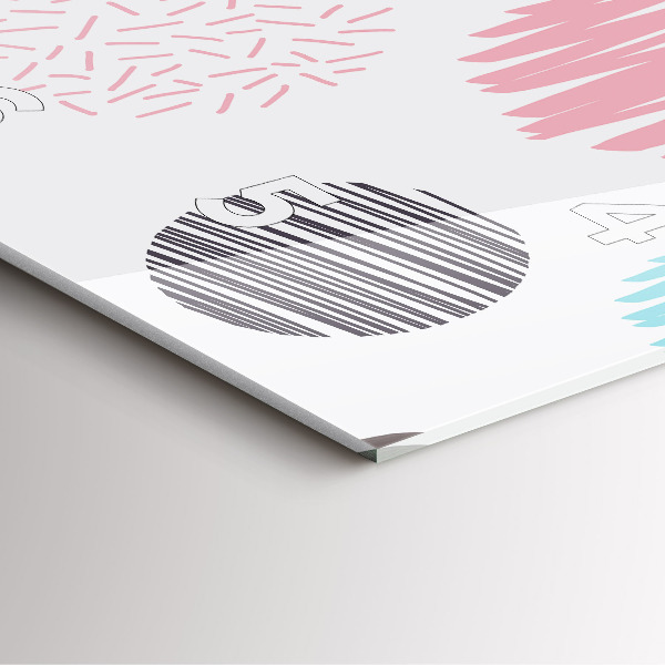 Square wall clock Geometric pattern