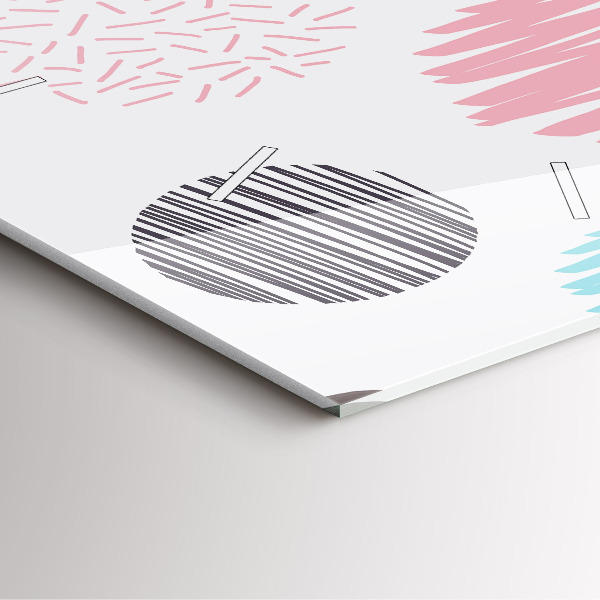 Square wall clock Geometric pattern