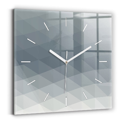 Square wall clock Gray abstraction