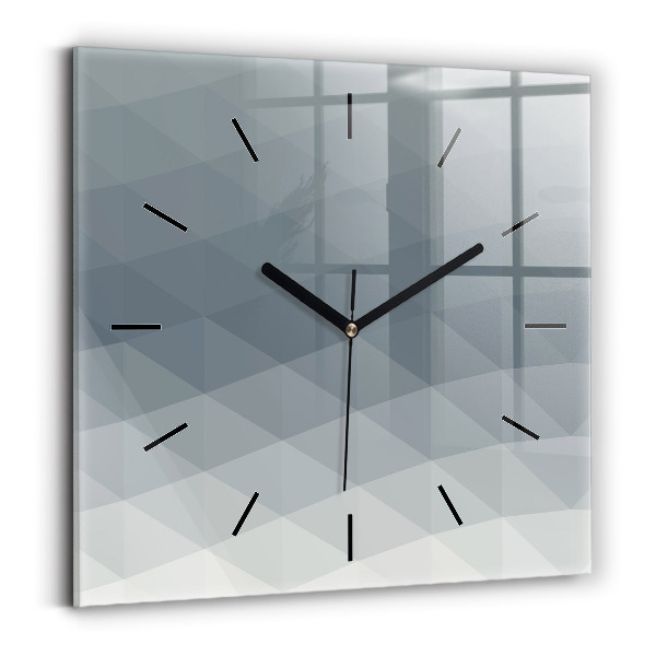 Square wall clock Gray abstraction