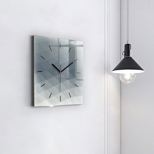 Square wall clock Gray abstraction