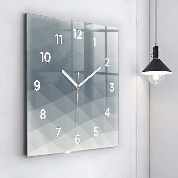 Square wall clock Gray abstraction