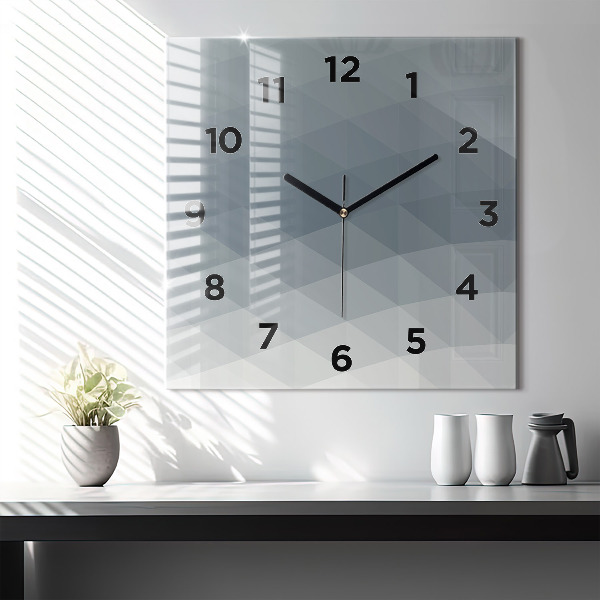 Square wall clock Gray abstraction