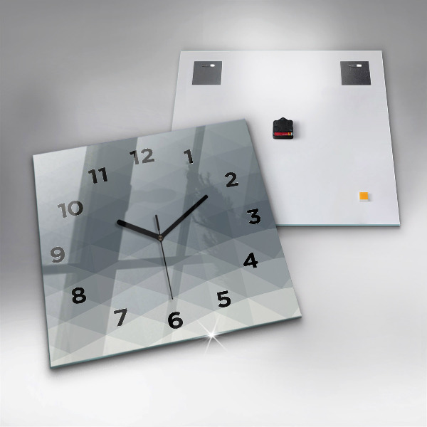 Square wall clock Gray abstraction