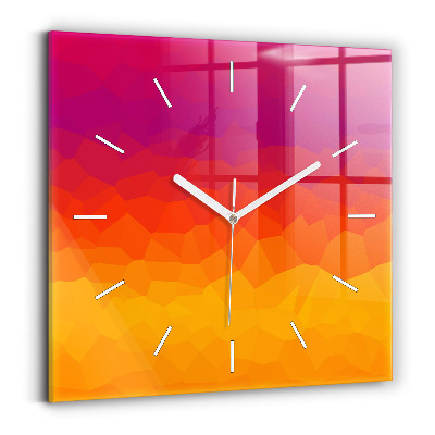 Square wall clock Colorful abstraction