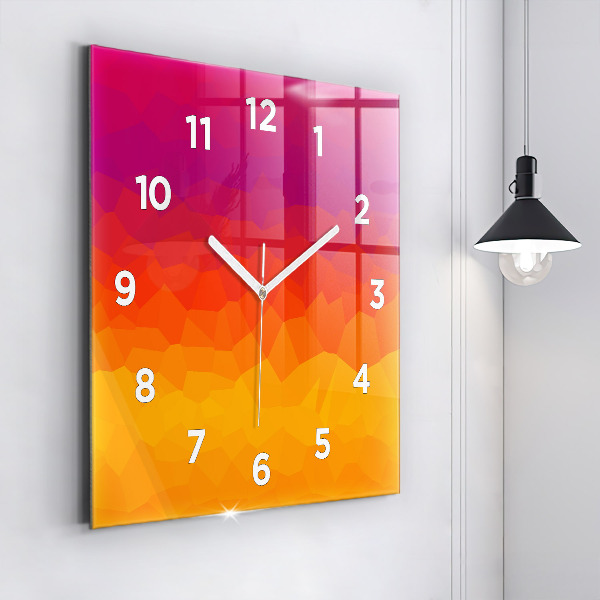 Square wall clock Colorful abstraction