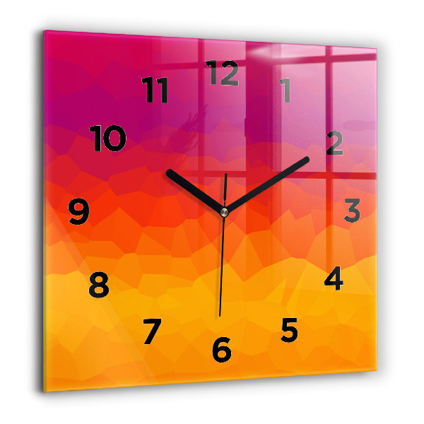 Square wall clock Colorful abstraction