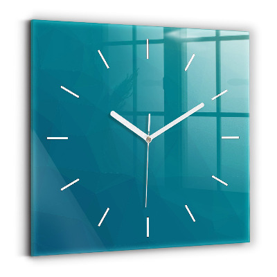 Square wall clock Sea abstraction