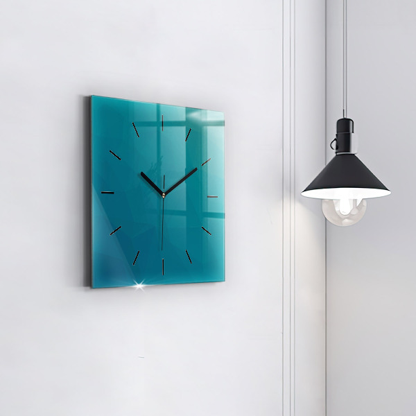 Square wall clock Sea abstraction