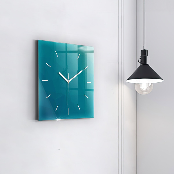 Square wall clock Sea abstraction