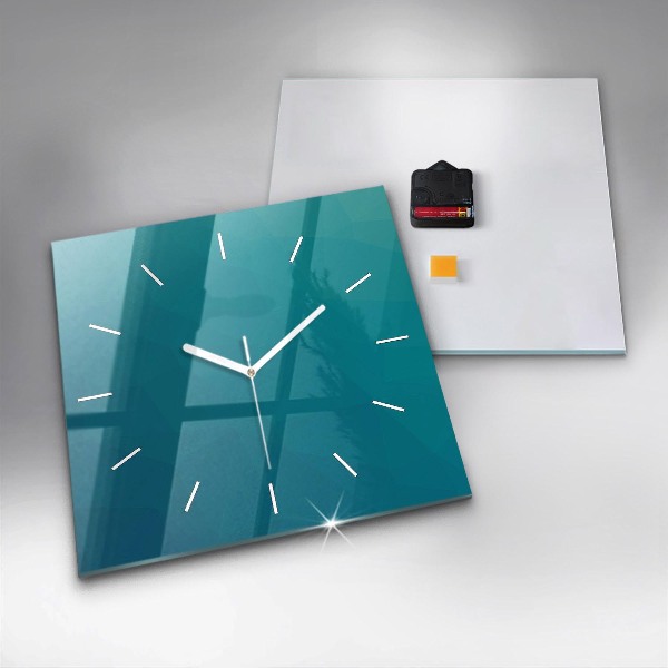 Square wall clock Sea abstraction