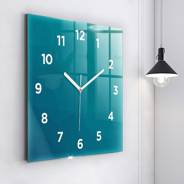 Square wall clock Sea abstraction