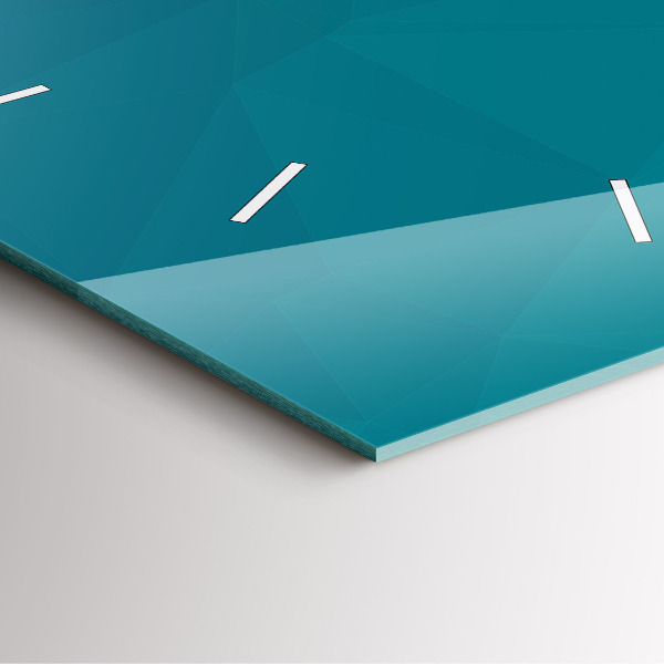 Square wall clock Sea abstraction