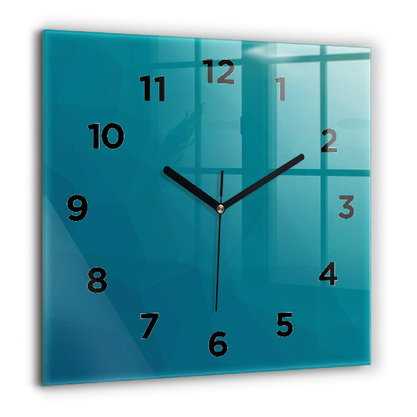 Square wall clock Sea abstraction