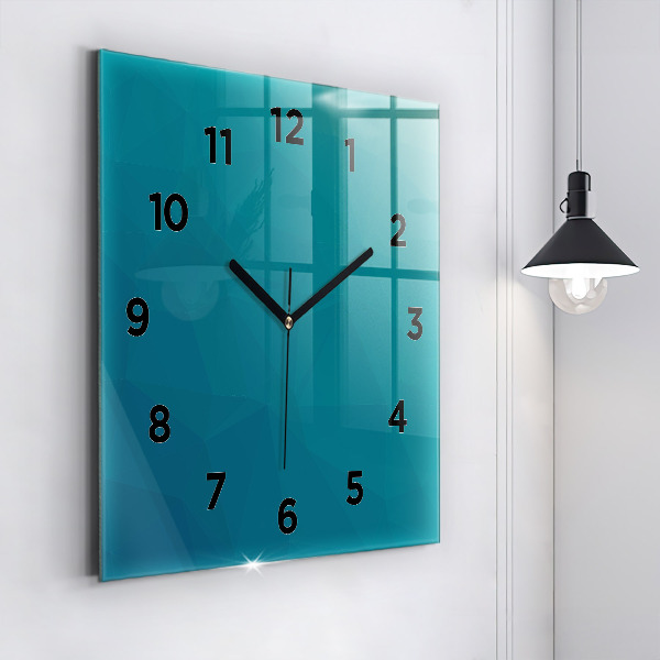 Square wall clock Sea abstraction