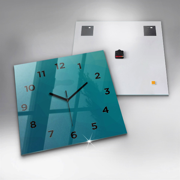 Square wall clock Sea abstraction