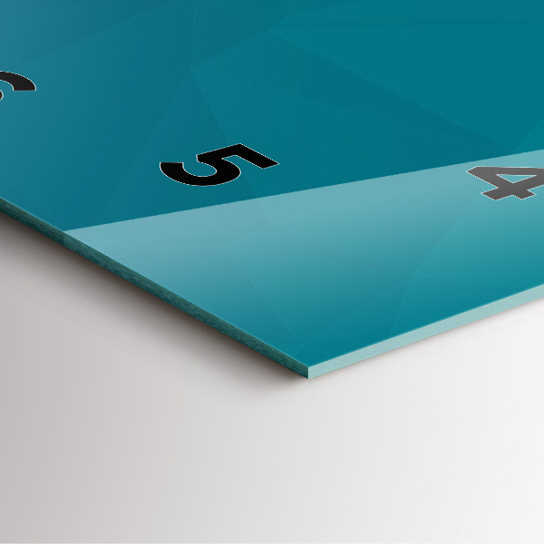 Square wall clock Sea abstraction