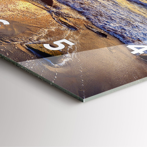 Square wall clock Sunset on the beach