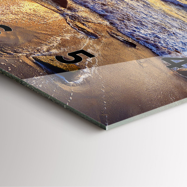 Square wall clock Sunset on the beach