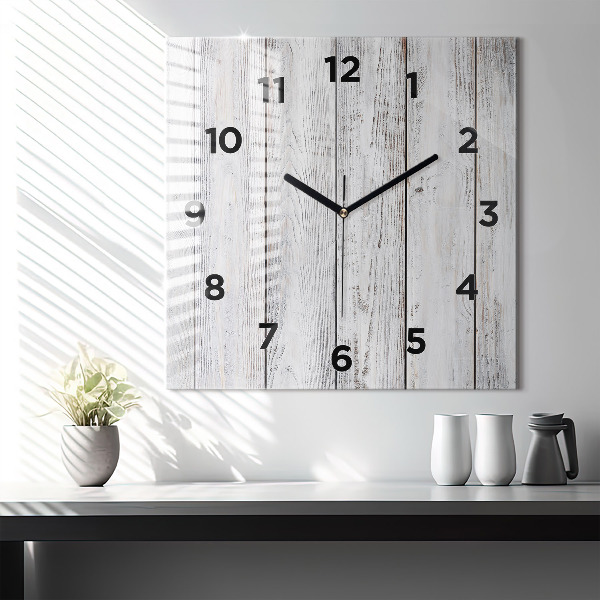 Square wall clock Painted boards