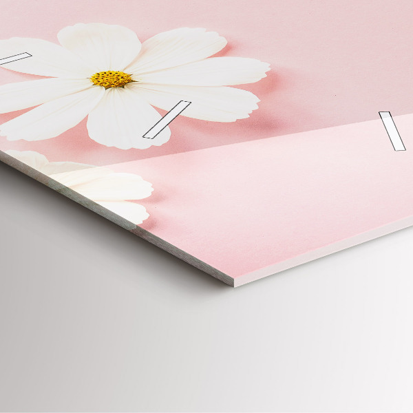 Square wall clock Daisy flowers