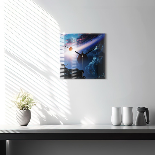 Square wall clock Great Galaxy