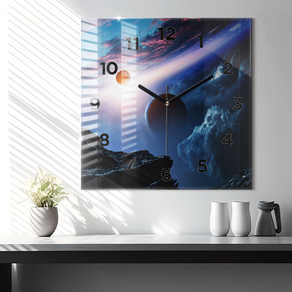 Square wall clock Great Galaxy