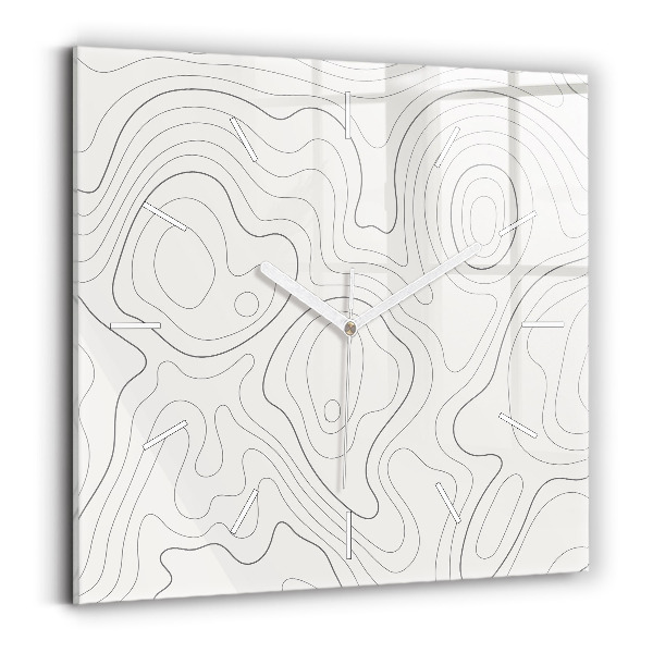 Square wall clock Abstraction spots