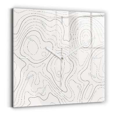 Square wall clock Abstraction spots