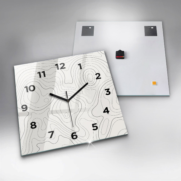 Square wall clock Abstraction spots