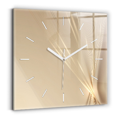 Square wall clock Abstract light