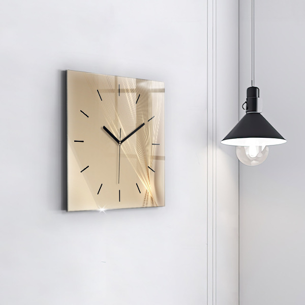 Square wall clock Abstract light