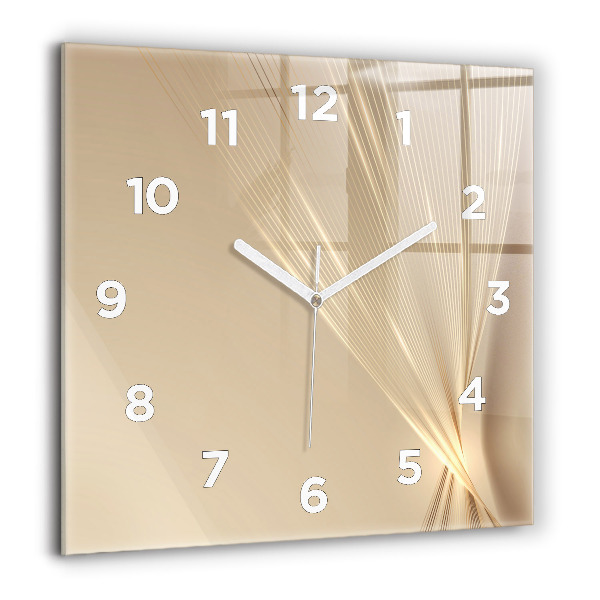 Square wall clock Abstract light