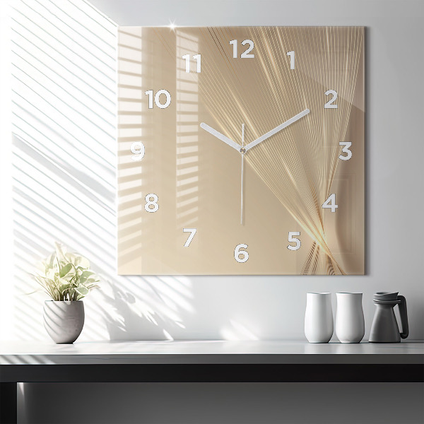Square wall clock Abstract light