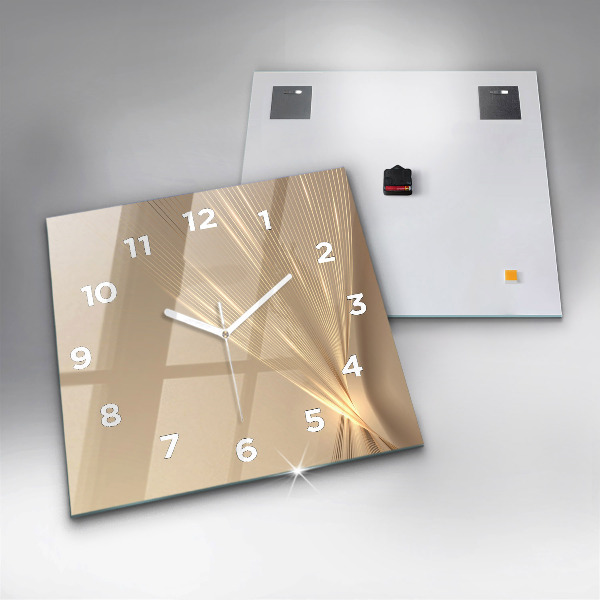 Square wall clock Abstract light