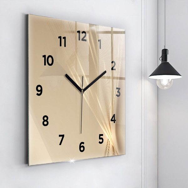 Square wall clock Abstract light