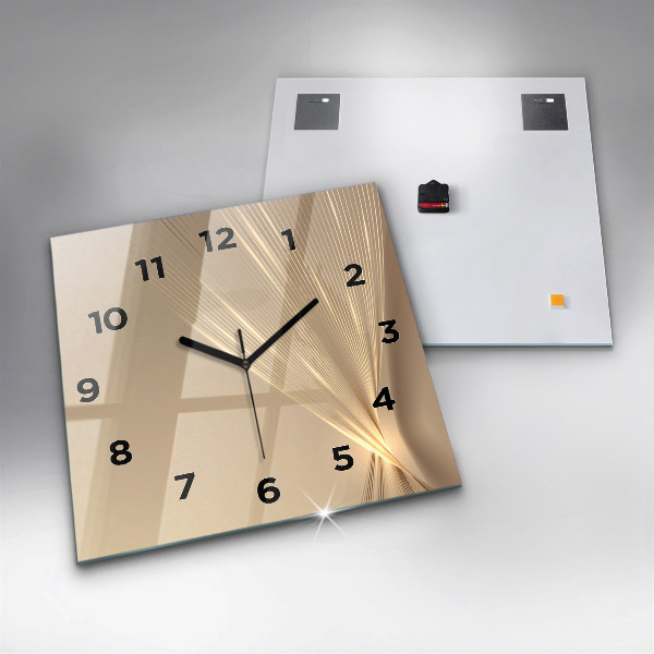 Square wall clock Abstract light