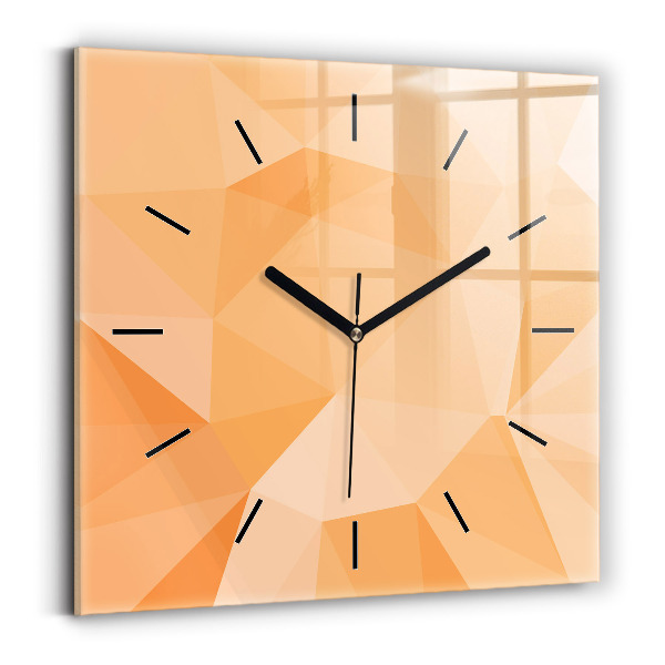 Square wall clock Abstraction triangles