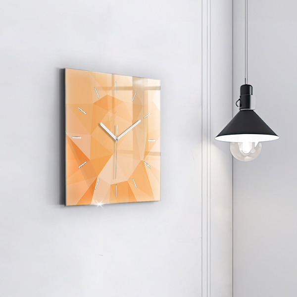 Square wall clock Abstraction triangles