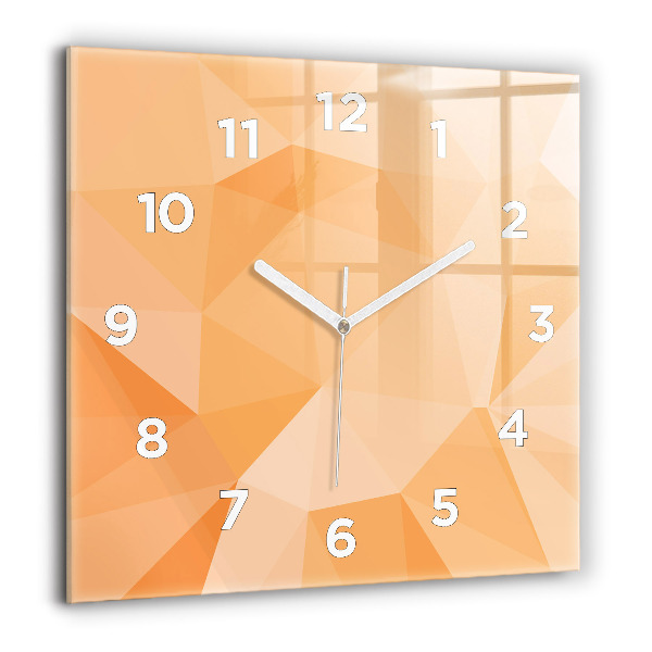 Square wall clock Abstraction triangles