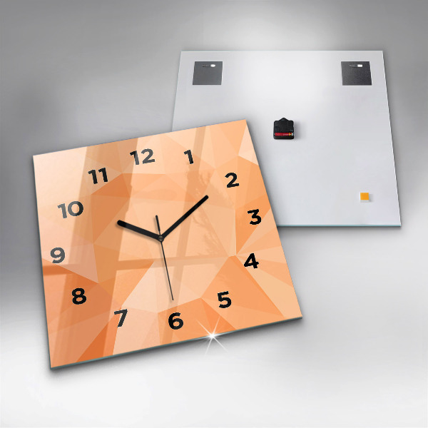 Square wall clock Abstraction triangles