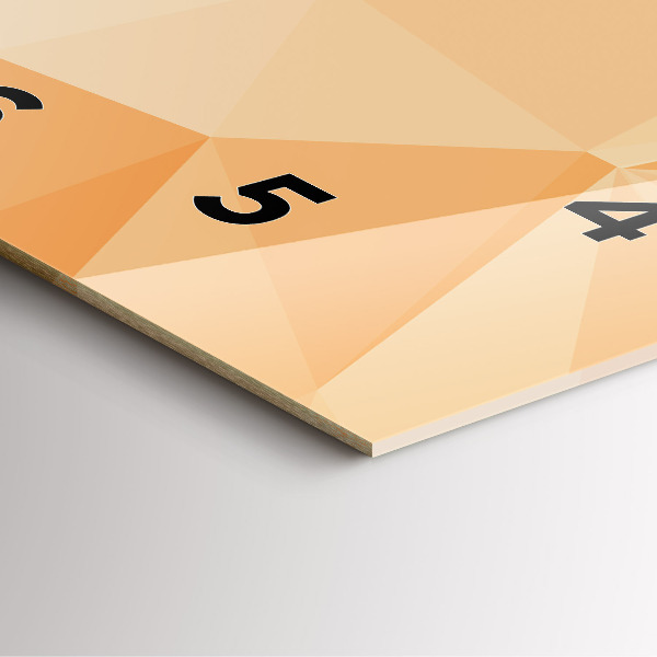 Square wall clock Abstraction triangles