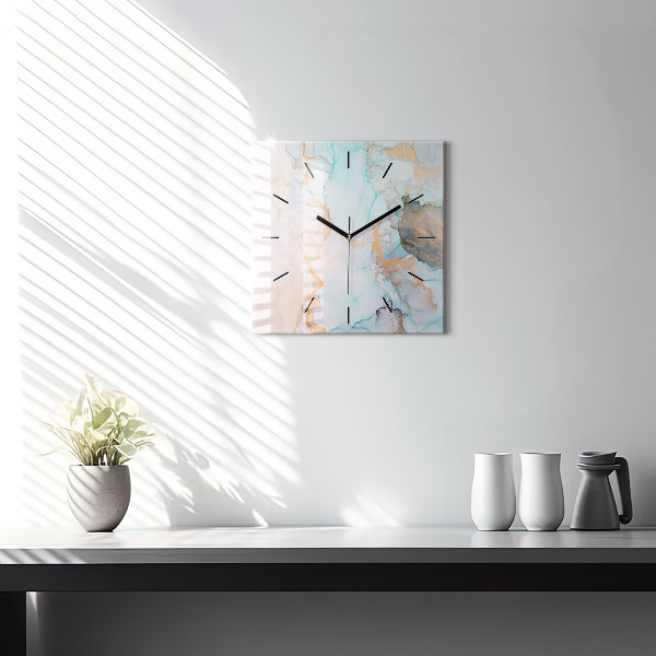 Square wall clock Abstract painting