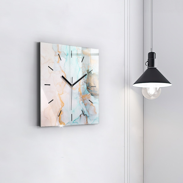 Square wall clock Abstract painting