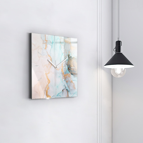Square wall clock Abstract painting