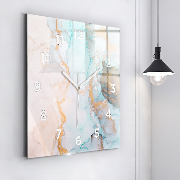Square wall clock Abstract painting