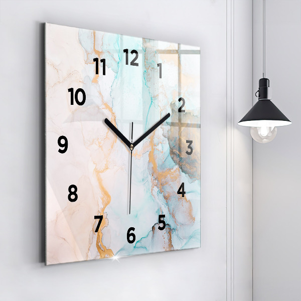 Square wall clock Abstract painting