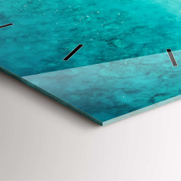 Square wall clock Beach sea sand