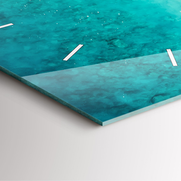 Square wall clock Beach sea sand