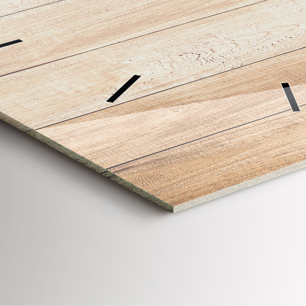 Square wall clock Wooden texture